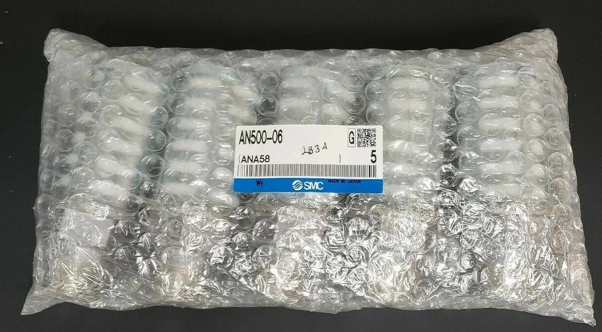 Used LOT OF 5 NEW SMC AN500-06 AN SILENCERS AN 3/4INCH STANDARD (PT)