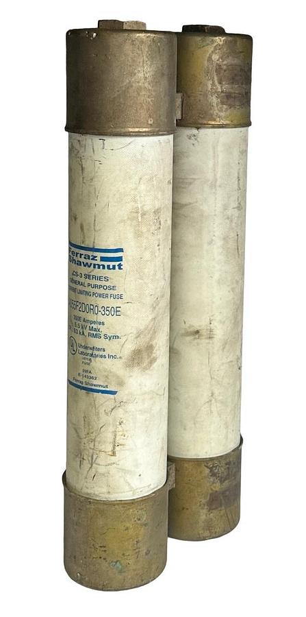 Used FERRAZ SHAWMUT A055F2D0R0-350E / A055F2D0R0350E CS-3 SERIES LIMITING POWER FUSE