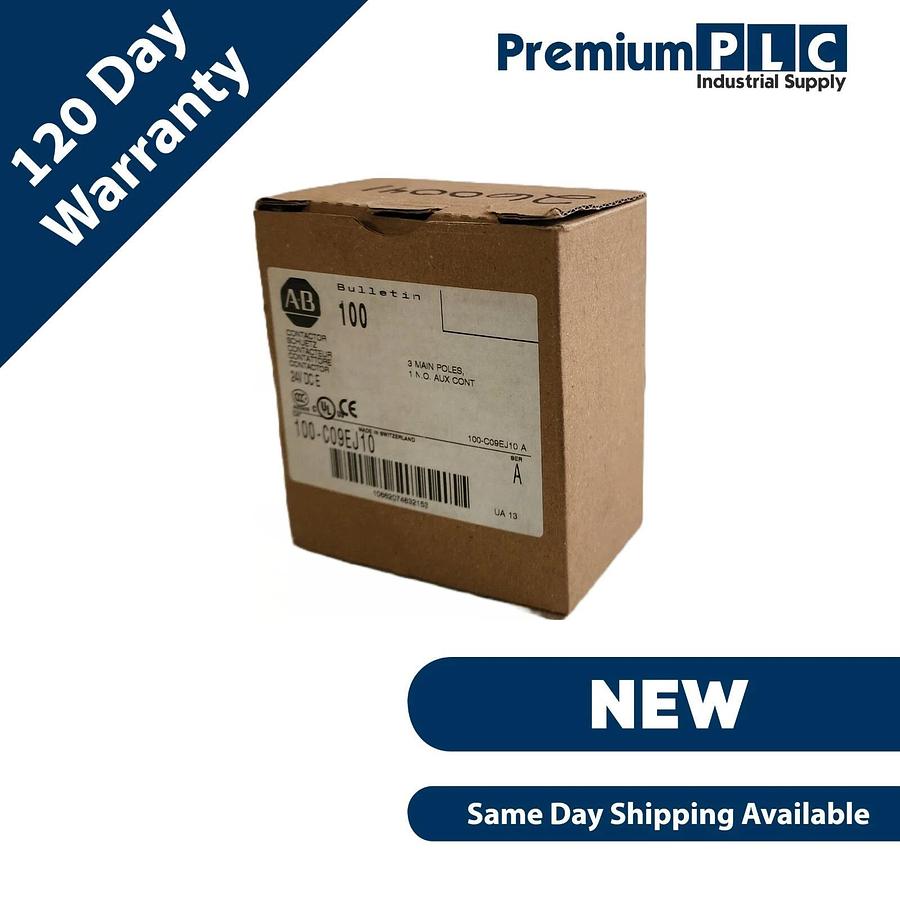 Used NEW ALLEN BRADLEY 100-C09EJ10 /A CONTACTOR 24VDC 3-POLE 100C09EJ10