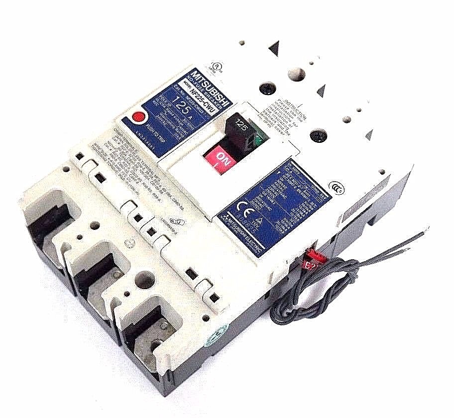 NIB MITSUBISHI NF225-CWU3 CIRCUIT BREAKER 125A, 3P, NF225-CWU NF225CWU3125