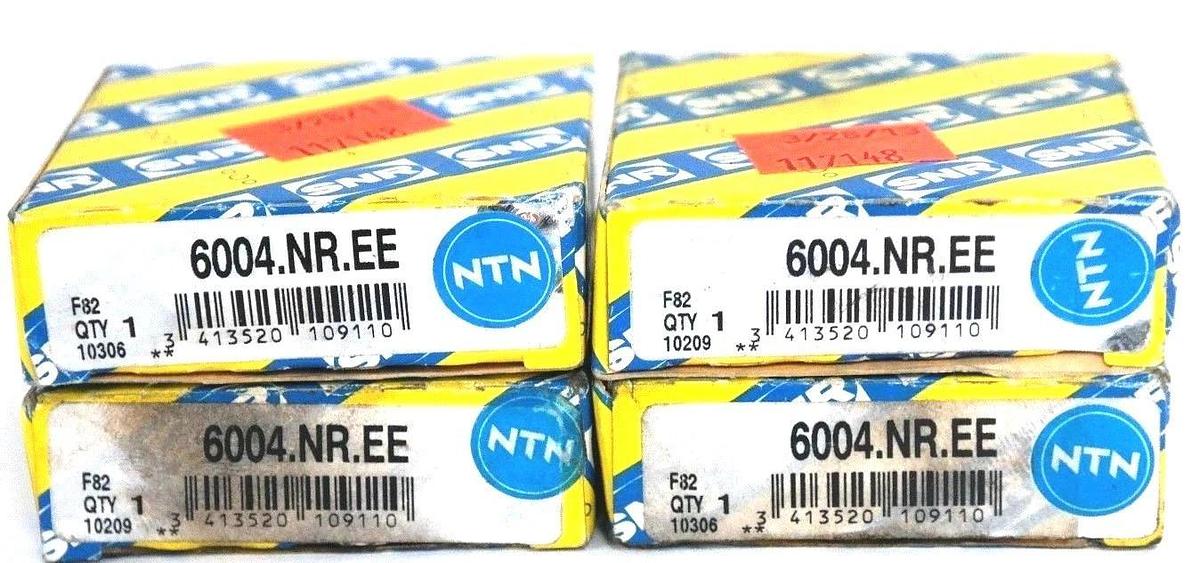 Used LOT OF 4 NIB SNR 6004.NR.EE BALL BEARINGS 6004NREE