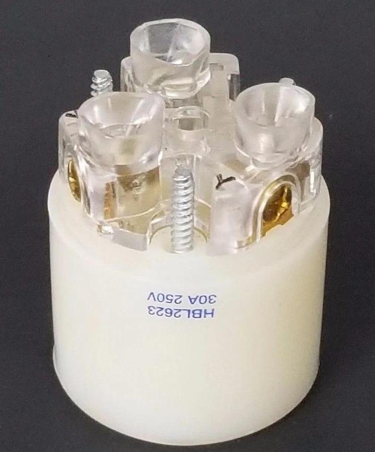 Used HUBBELL HBL2623 TWIST LOCK RECEPTACLE BODY 30A, 250V