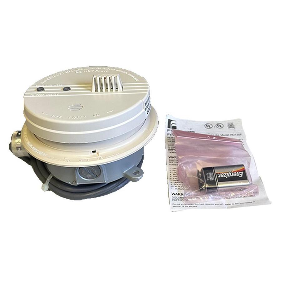 Used NEW FYRNETICS HD135F HEAT DETECTOR WHITE W/ BATTERY BACKUP 120V 60Hz