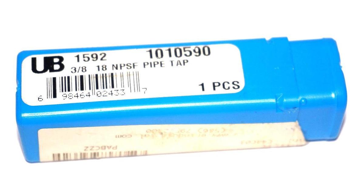 Used NEW UNION BUTTERFIELD 1010590 STRAIGHT PIPE TAP 1592 3/8 18 NPSF