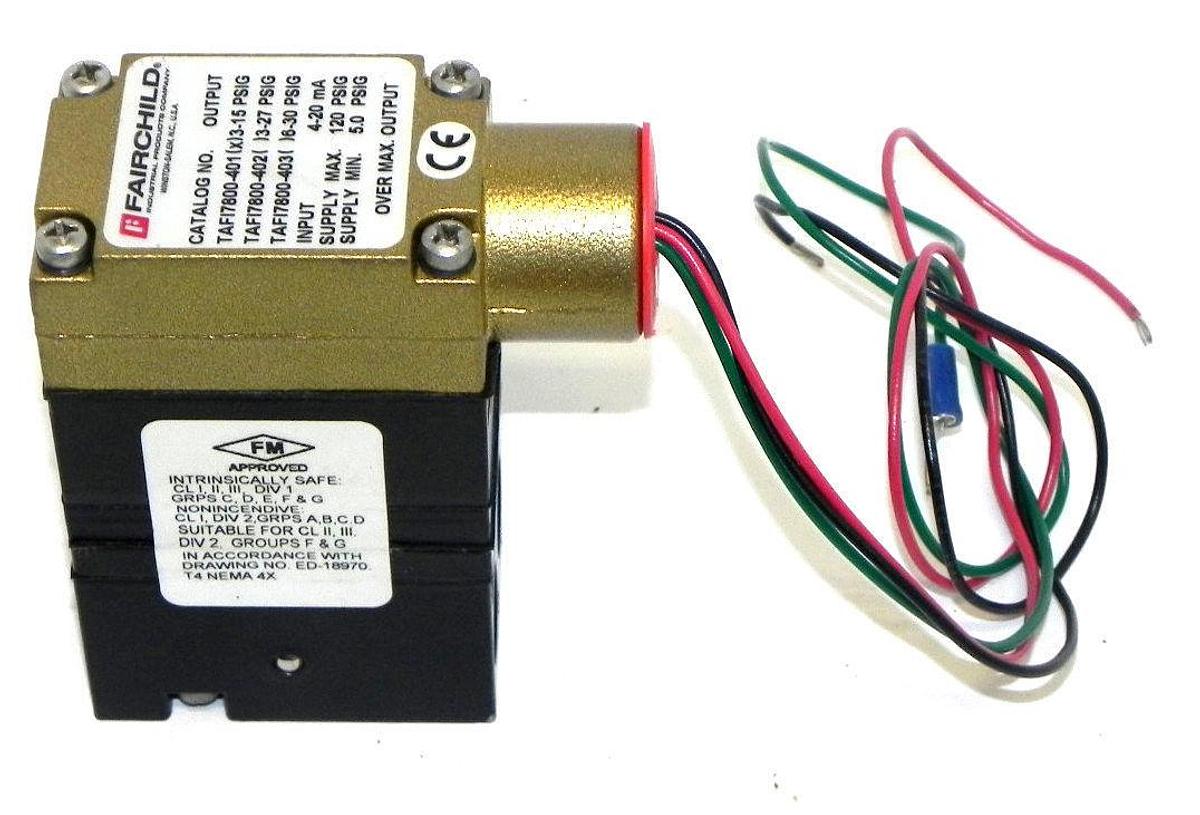 Used FAIRCHILD INDUSTRIAL PRODUCTS TAFI7800-401 TRANSDUCER TAFI7800401