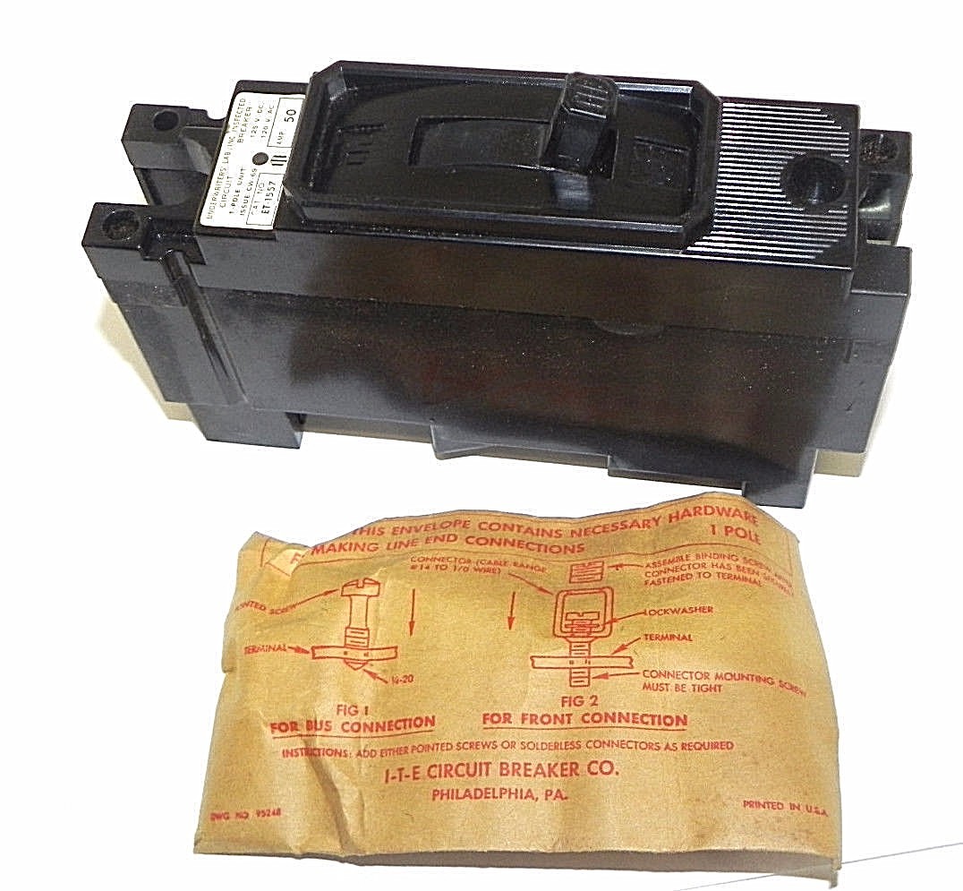 Used ITE ET-1557 CIRCUIT BREAKER 1 POLE UNIT AMP. 50