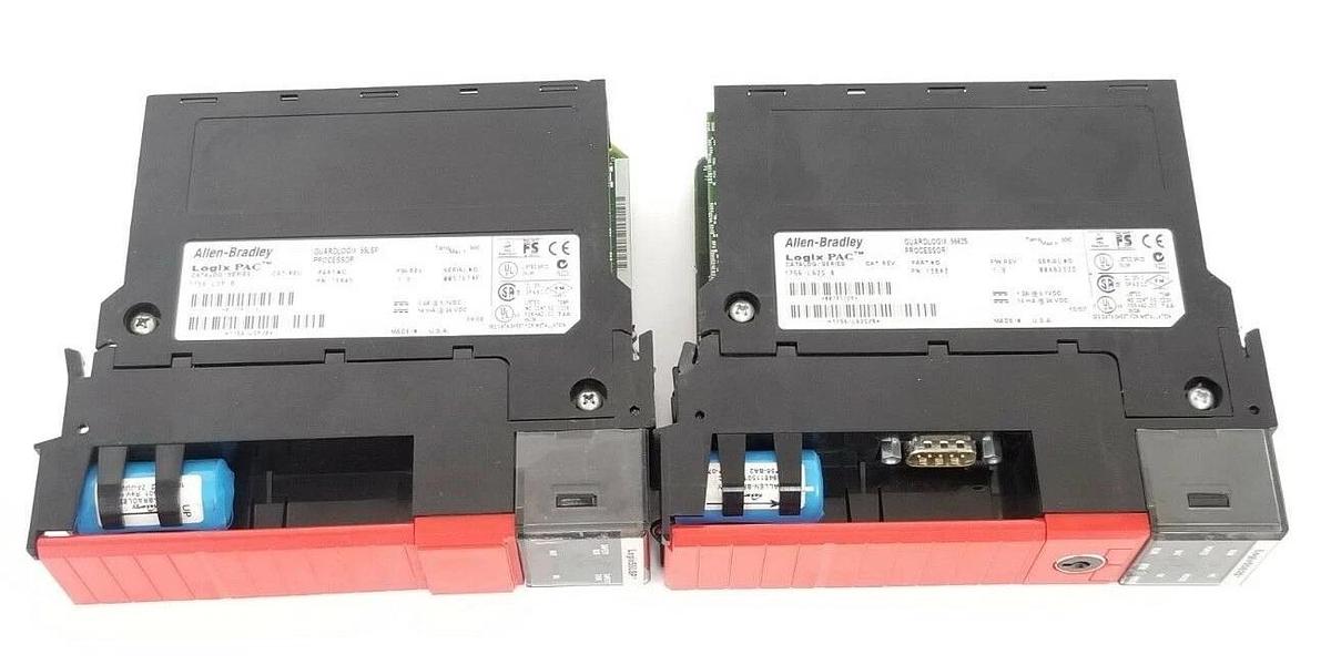 Used ALLEN BRADLEY 1756-L62S & 1756-LSP GUARDLOGIX PROCESSORS SER. B (DAMAGED)
