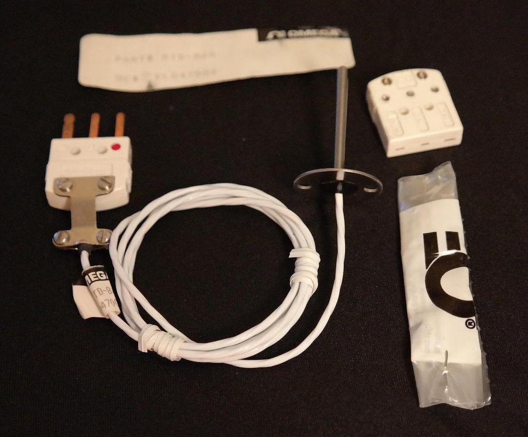 Used OMEGA ENGINEERING TEMPERATURE KIT RTD-860 SENSOR, ADL-2 NUTS, CONNECTOR, WIRING