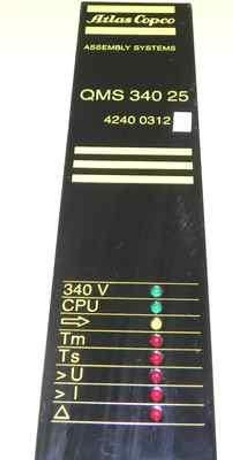 Used ATLAS COPCO 4240031280 SERVO CONTROLLER QMS34025, QMS 340 25 340VDC 25A