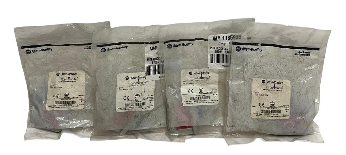 Used 4 ALLEN BRADLEY 440T-AKEYE100A /A Guardmaster KEY TRAPPED KEY INTERLOCKS NSFS