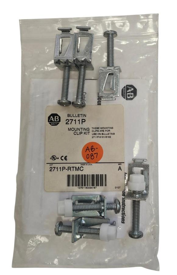 Used NEW ALLEN BRADLEY 2711P-RTMC MOUNTING CLIP KIT 2711PRTMC SER. A (PACK OF 6)