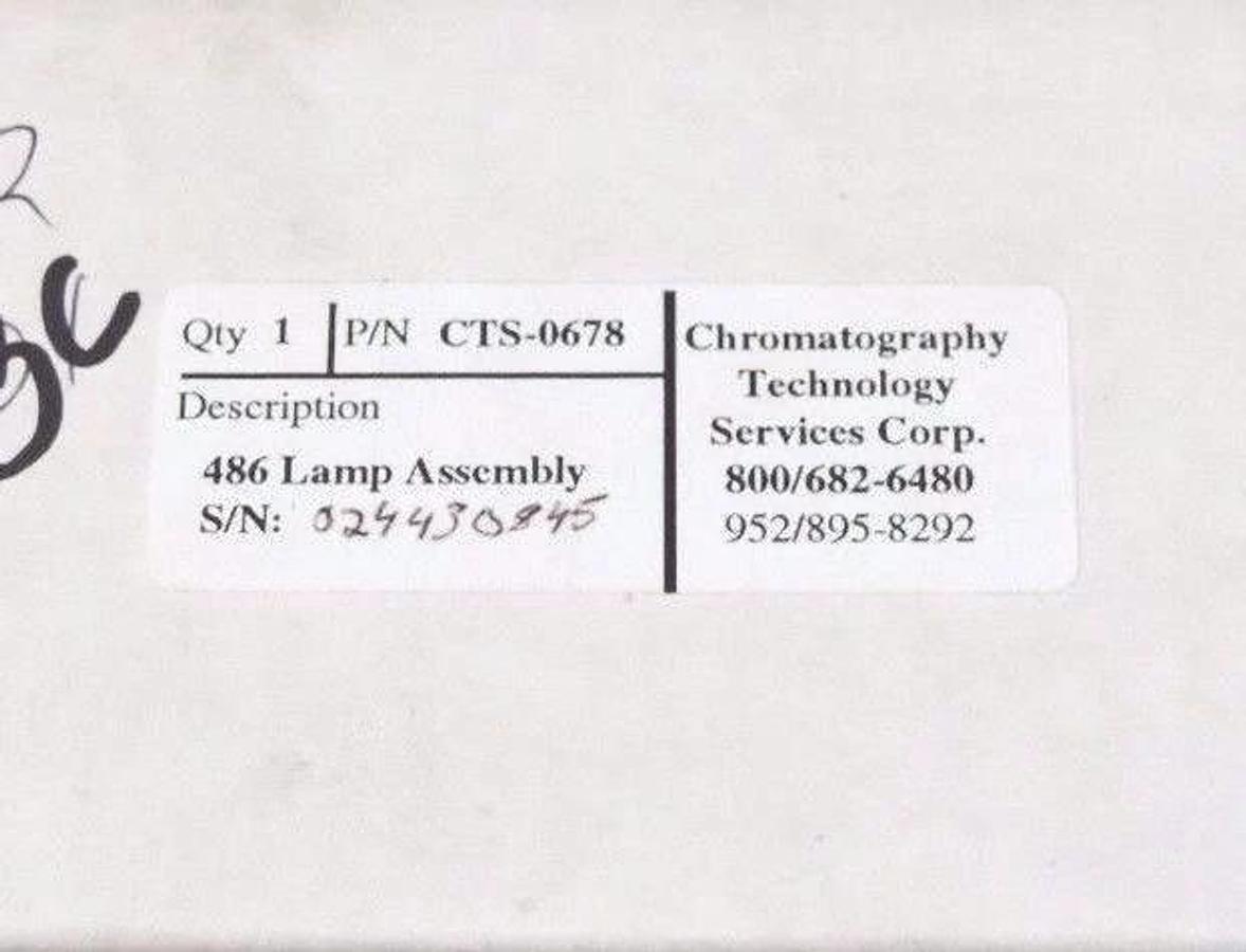 NIB CHROMATOGRAPHY TECH CTS-0678 486 DEUTERIUM LAMP ASSEMBLY CTS0678