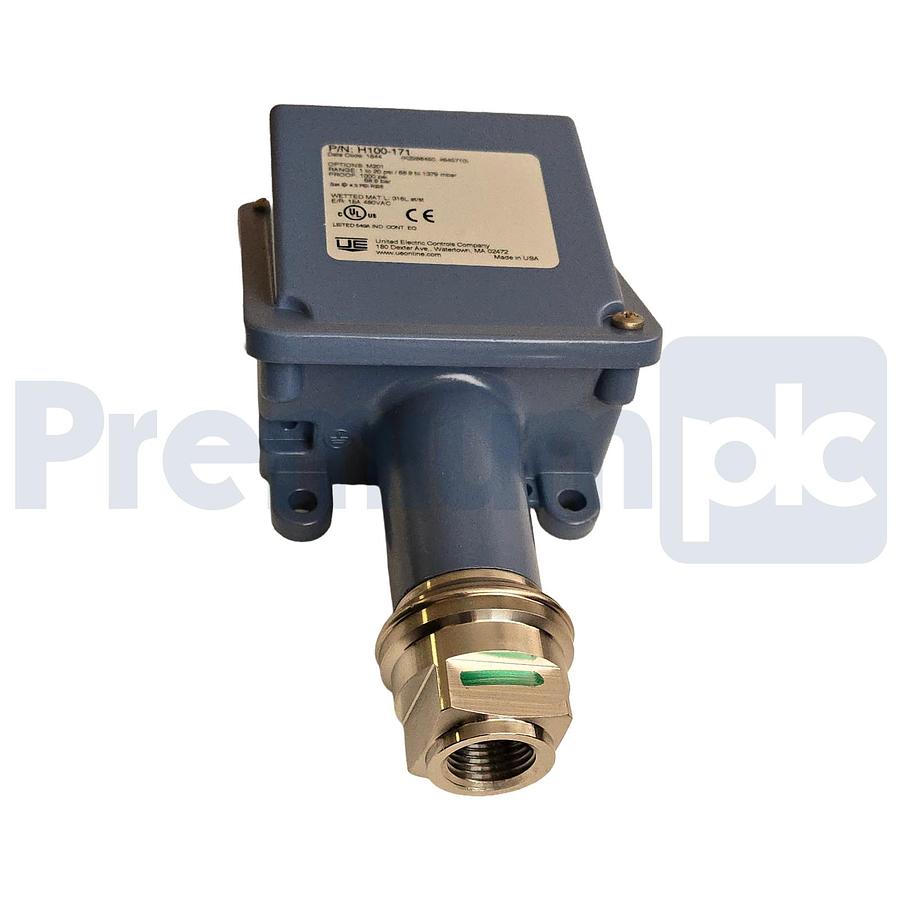 Used United Electric Controls H100-171 M201 Pressure Switch 1-20 PSI | Set @ 4.3 PSI