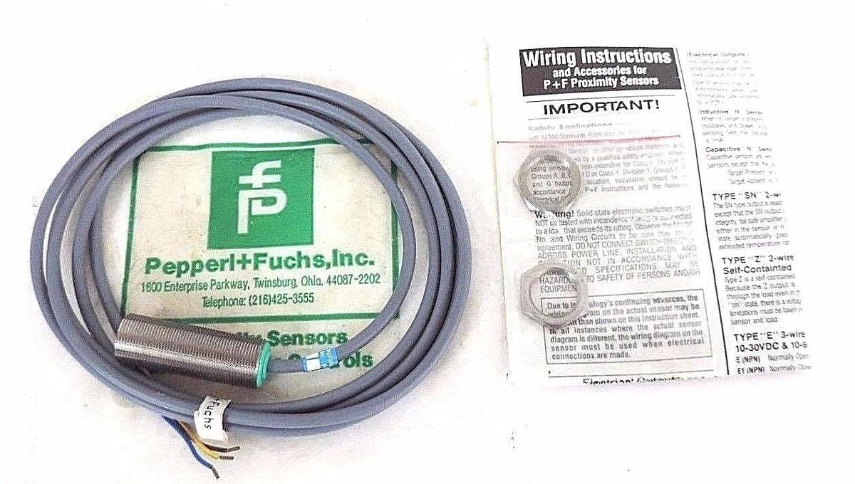 Used NIB PEPPERL + FUCHS NJ5-18GM50-WS PROXIMITY SWITCH NJ518GM50WS, 15083