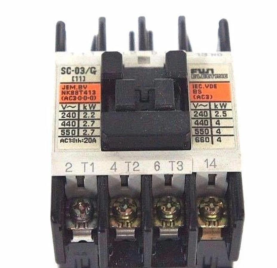 Used FUJI ELECTRIC SC-03/G CONTACTOR 11A, CAT NO 4GC0A, SC03G