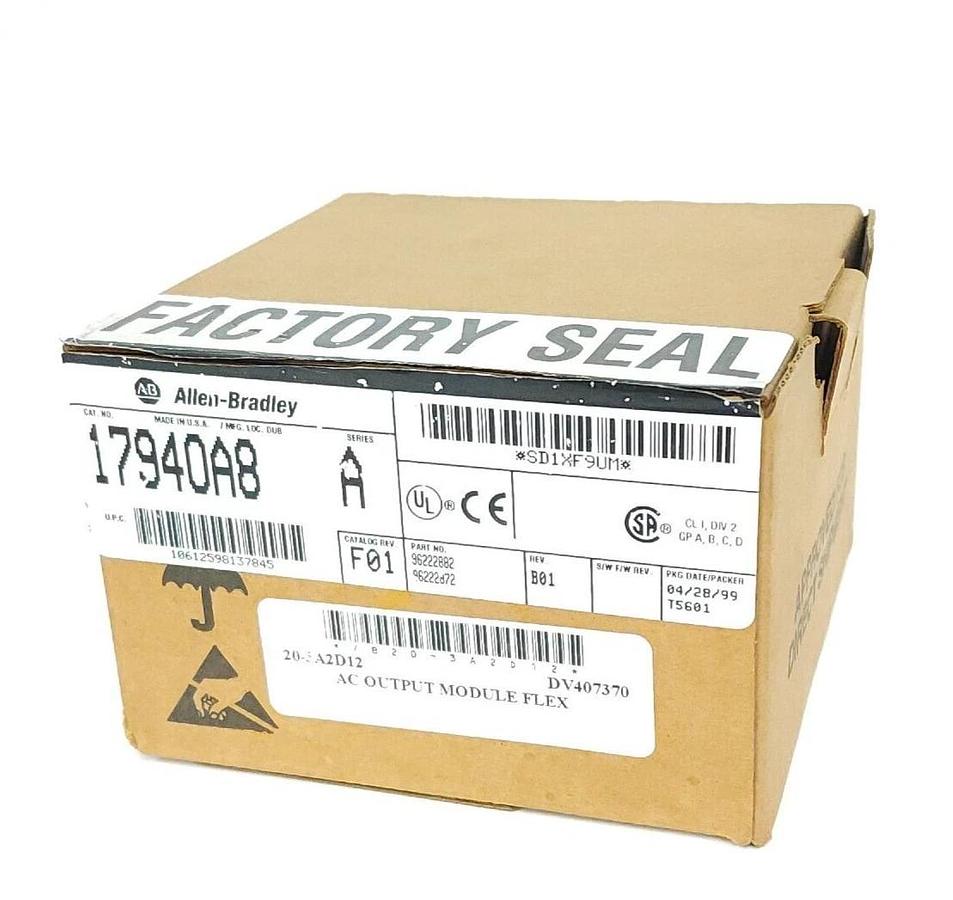 NIB ALLEN BRADLEY 1794-OA8 SER. B OUTPUT MODULE CAT. REV. F01 REV. B01