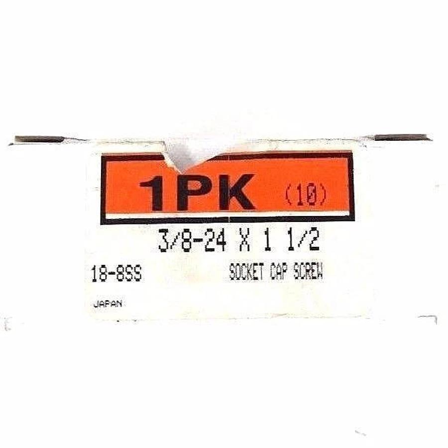 Used LOT OF 15 NEW GENERIC 18-8SS SOCKET HEX CAP SCREWS 3/8-24 X 1-1/2, 18-8-SS
