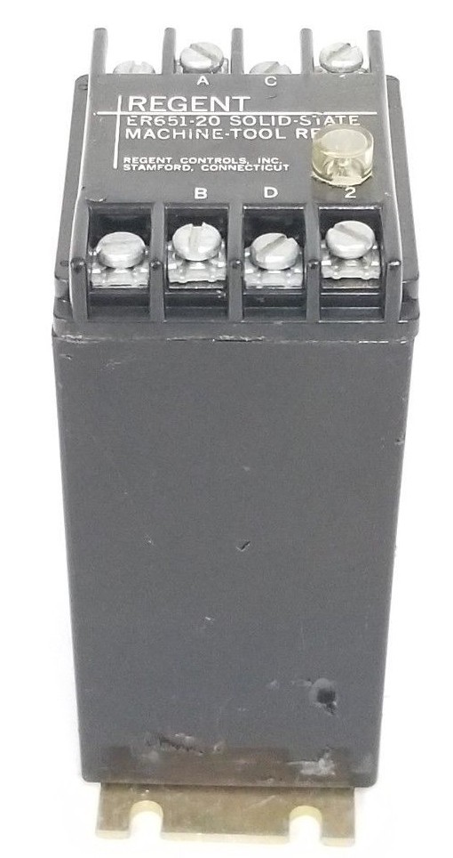 Used REGENT ER651-20 SOLID-STATE MACHINE TOOL RELAY ER65120, 1AMP, 24VDC