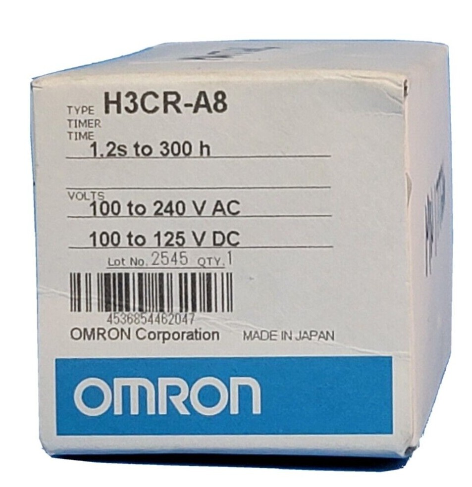 NIB OMRON H3CR-A8 SOLID-STATE TIMER 1.2S TO 300H