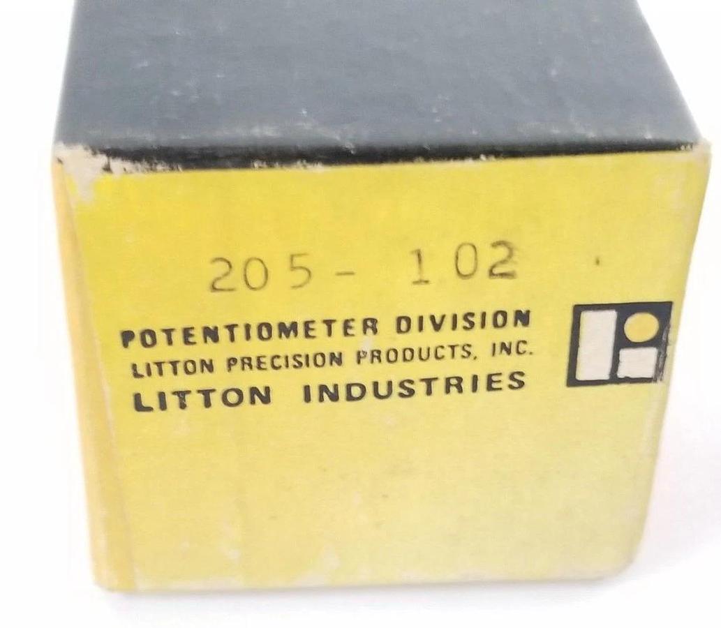 Used NIB LITTON INDUSTRIES 205-102 POTENTIOMETER 0.12B-1K-3