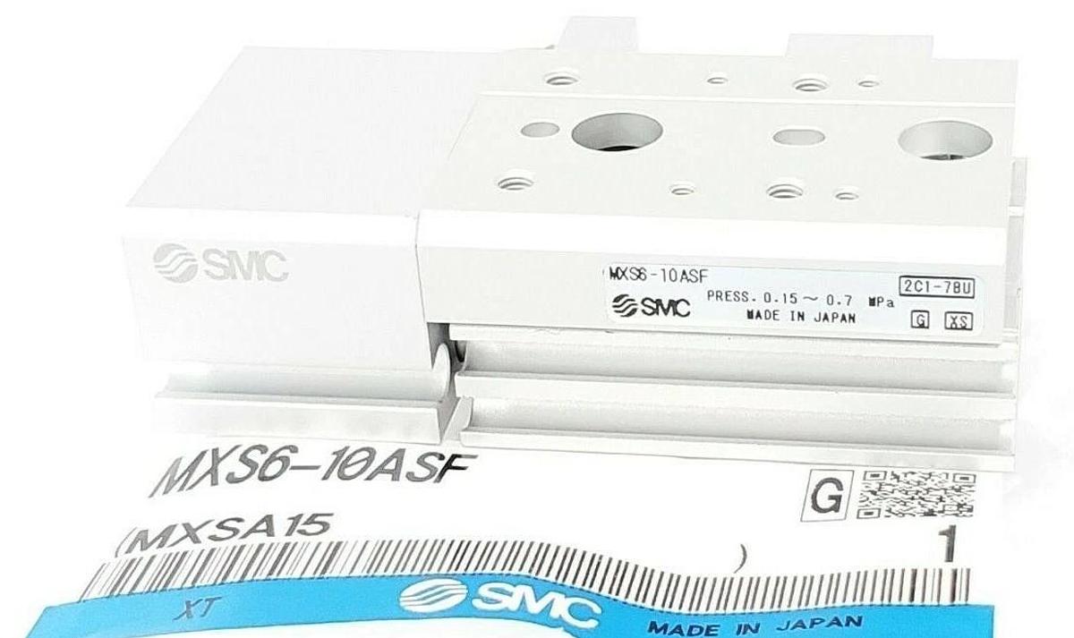 Used LOT OF 3 NEW SMC MXS6-10ASF CYLINDER AIR SLIDE TABLES MXS610ASF
