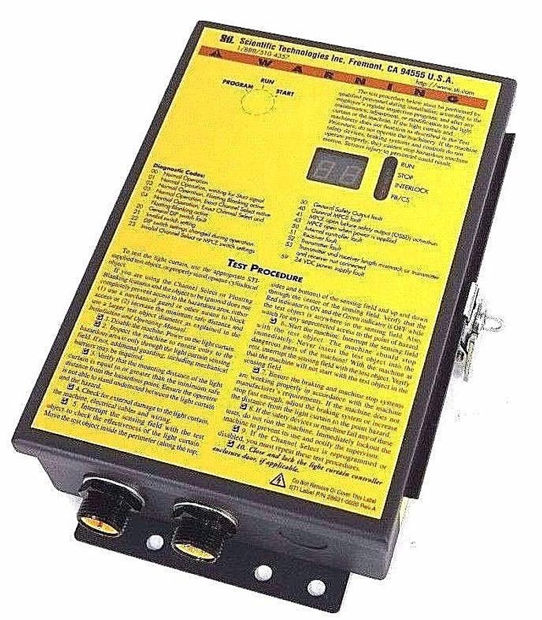 Used NIB STI LCM-A1A-FD2 LIGHT CURTAIN CONTROLLER 82436-0011 MS46TB-AC-WQD1A-FD2