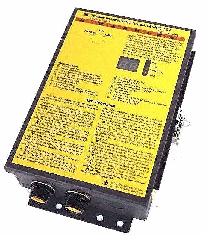 Used NIB STI LCM-A1A-FD2 LIGHT CURTAIN CONTROLLER 82436-0011 MS46TB-AC-WQD1A-FD2