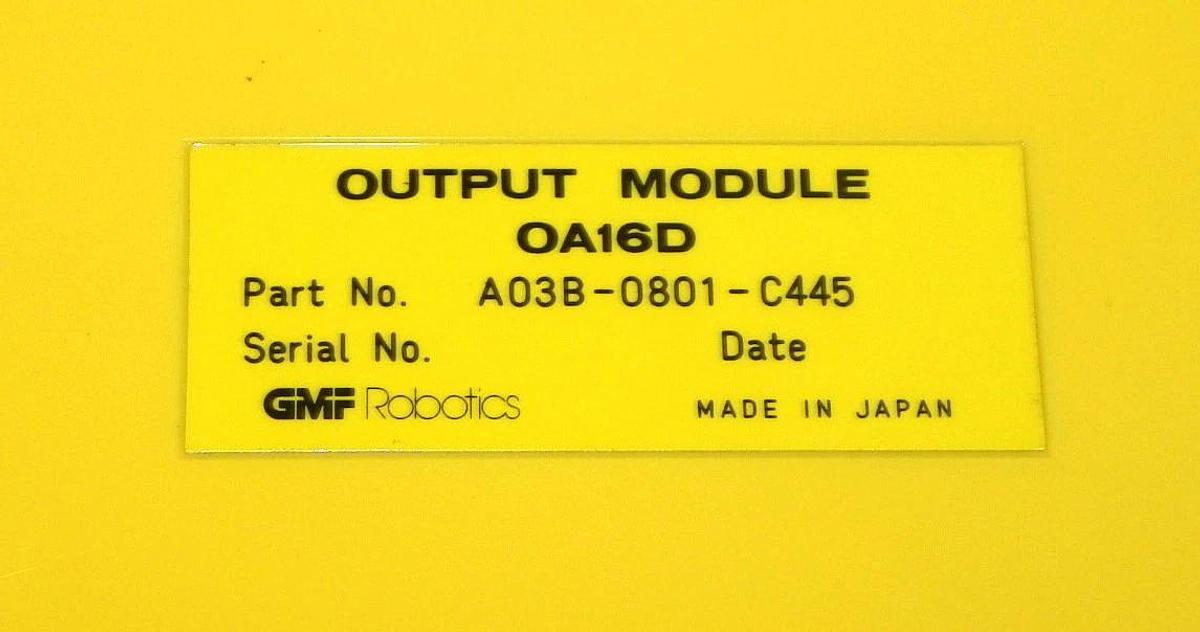 Used FANUC GFM A03B-0801-C445 OUTPUT MODULE A03B0801C445