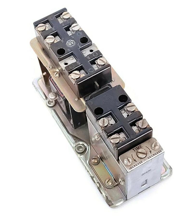 Used ALLEN BRADLEY 849-ZOD32 SER B TIME DELAY RELAY 849ZOD32 W/ 21A244 COIL 849-Z0D32