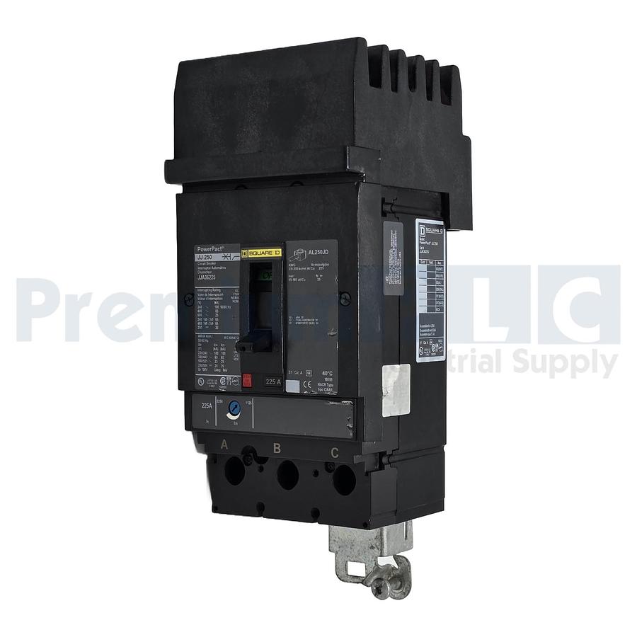 SQUARE D JJA36225 PowerPact JJ 250 CIRCUIT BREAKER 225A, 3-POLE, 600VAC NSNP 785901795681
