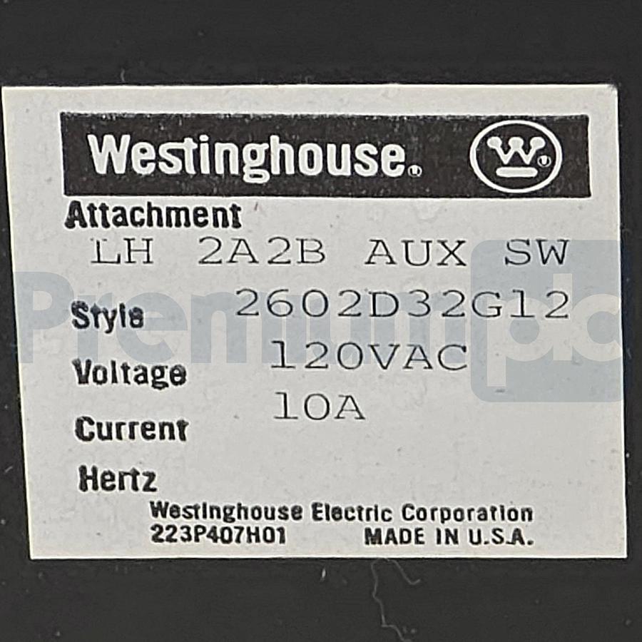 Used Westinghouse PB22500F 2500A 2-Pole 600V Circuit Breaker 654D456G05 w/ 2000A Trip
