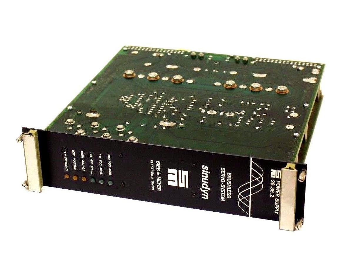 Used SIEB & MEYER SINUDYN 26.36.2 POWER SUPPLY BRUSHLESS SERVO-SYSTEM 26.37.04A2
