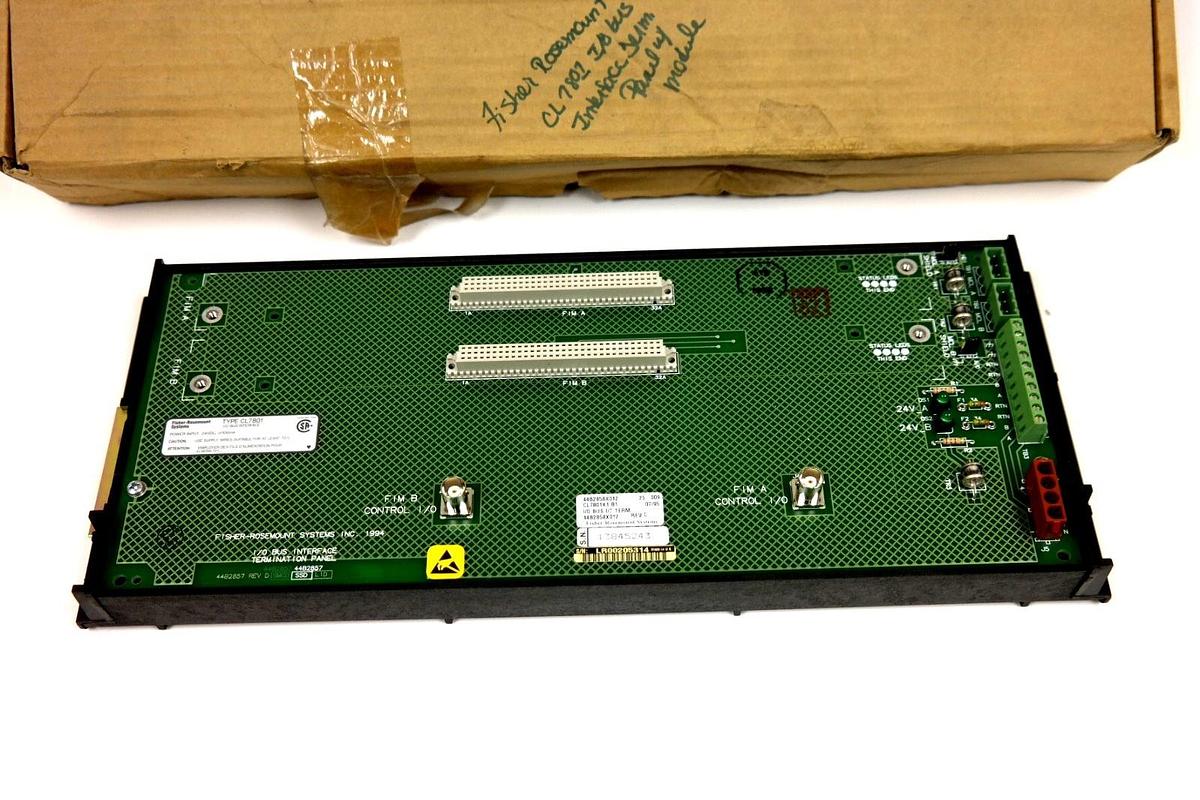 Used FISHER-ROSEMOUNT CL7801X1-B1 I/O BUS I/F 44B2858X012 W/ CL7801X1-DA1 MODULE