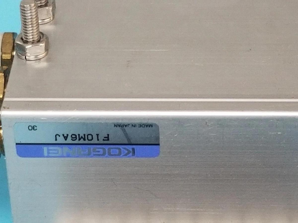 Used KOGANEI F10M6AJ BASE W/ 6 F10T1-CPL3 SOLENOID VALVES DC24V