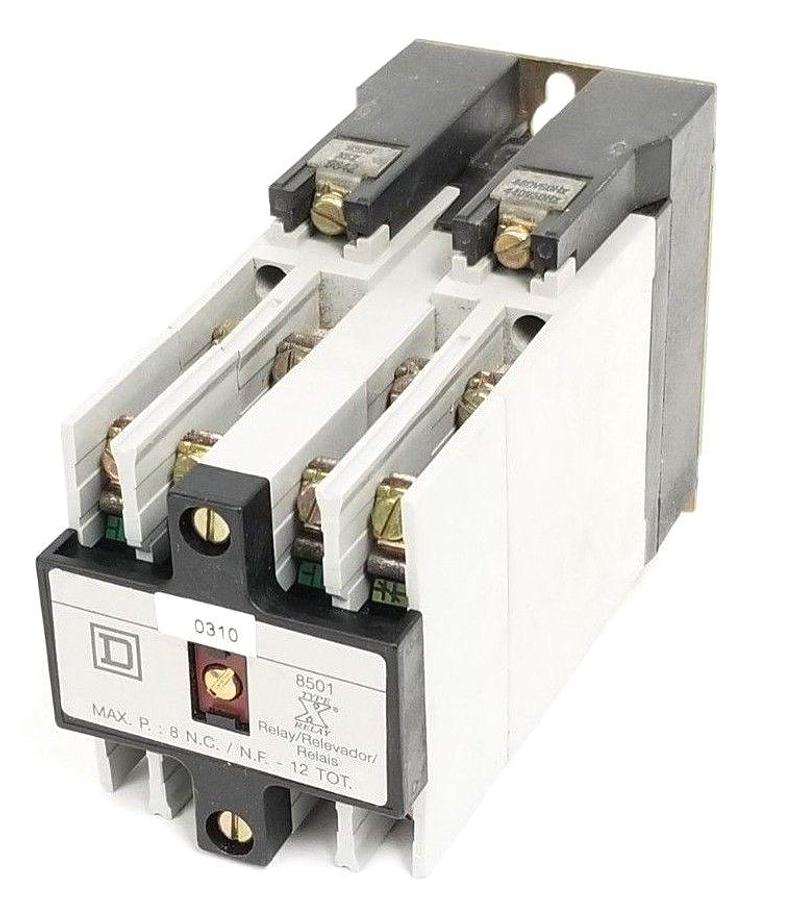 Used SQUARE D 8501-X0-00 CONTROL RELAY 9845 SER. A 9998-X62 W/ ADDER DECK 8501XC1