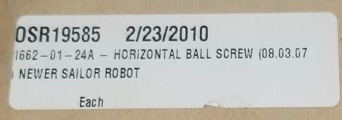 Used KURODA 11-1662-01-24A BALL SCREW 1116620124A