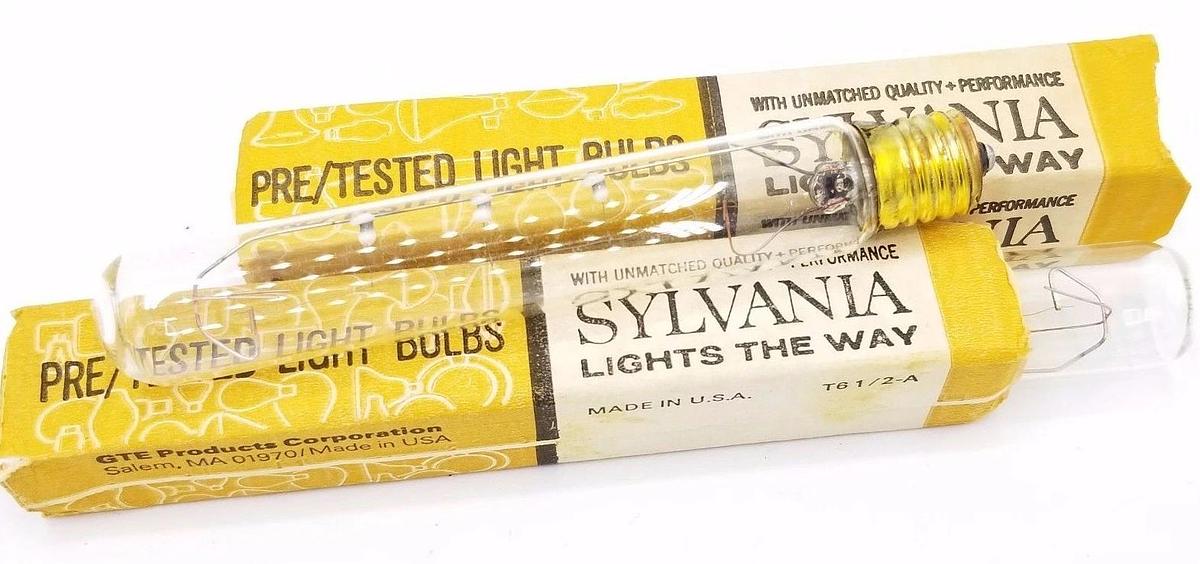 Used LOT OF 2 NEW GTE SYLVANIA T61/2-A BULBS 20W-120V EXIT