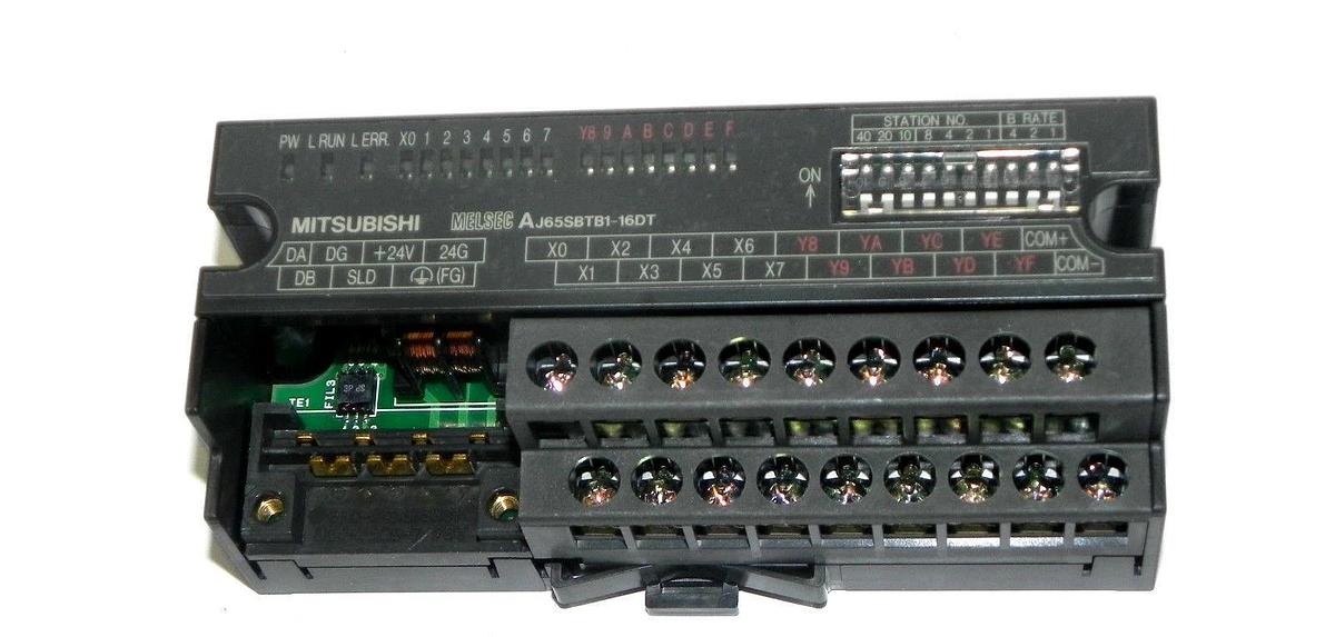 Used MITSUBISHI AJ65SBTB1-16DT CC-LINK BLOCK INPUT/OUTPUT UNIT 1.2W (IN BOX)