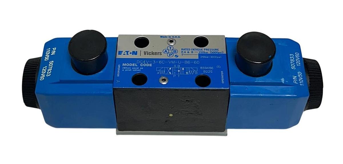 EATON VICKERS DG4V-3-6C-VM-U-B6-60 / DG4V36CVMUB660 CONTROL VALVE 110/120V NSNP