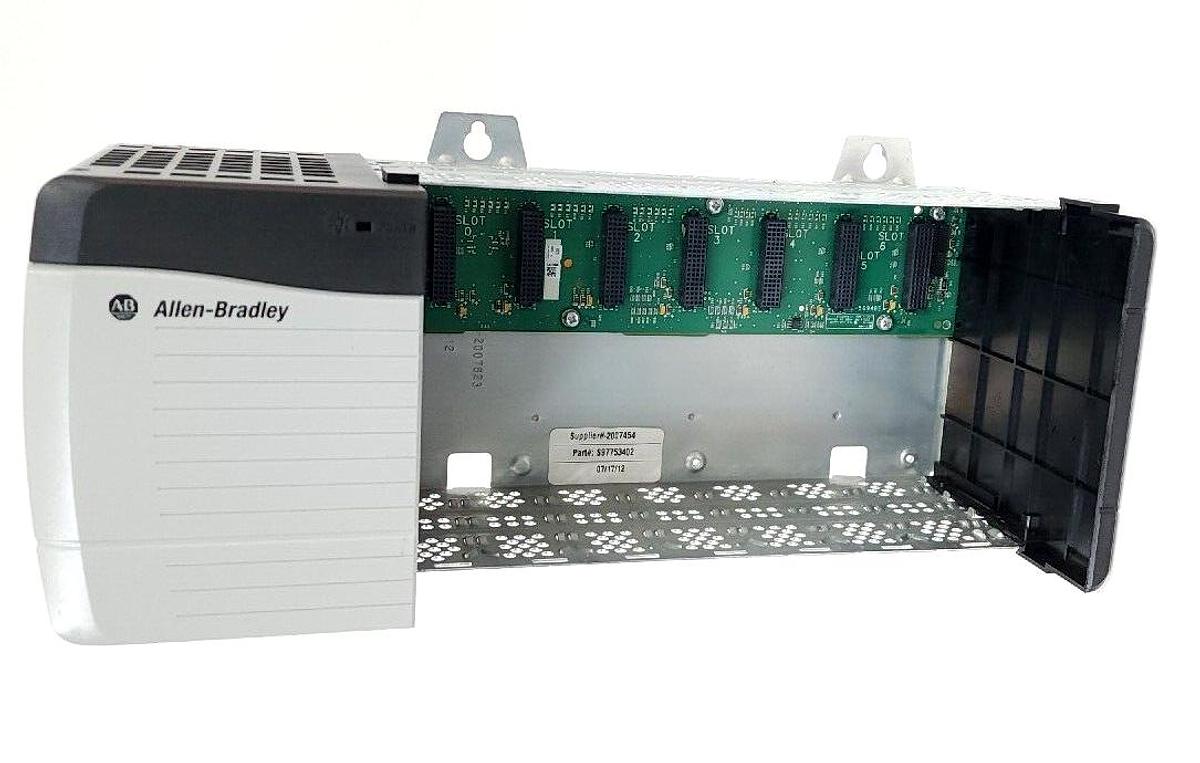 Used ALLEN BRADLEY 1756-PA72/C POWER SUPPLY W/ 1756-A7 7-SLOT CHASIS