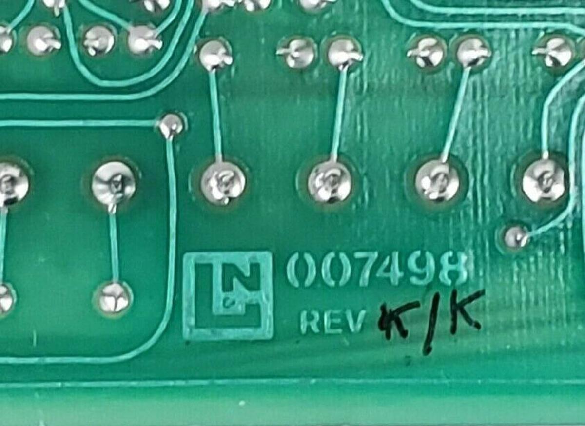 Used LEEDS & NORTHRUP 007498 PC ASSEMBLY BOARD 16 CONTACTS REV. K/K