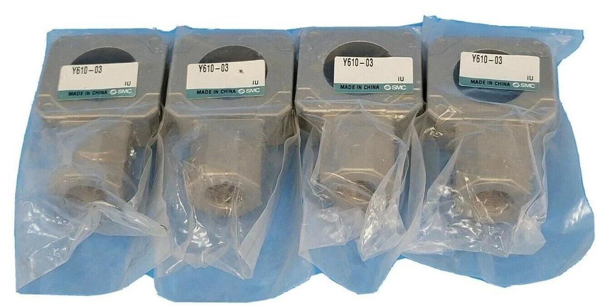 Used LOT OF 4 NEW SMC Y610-03 T-TYPE SPACERS Y61003
