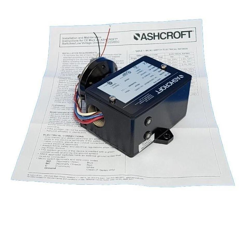 Used NIB ASHCROFT B464V XFM PRESSURE SWITCH B464VXFM RANGE: 30PSI