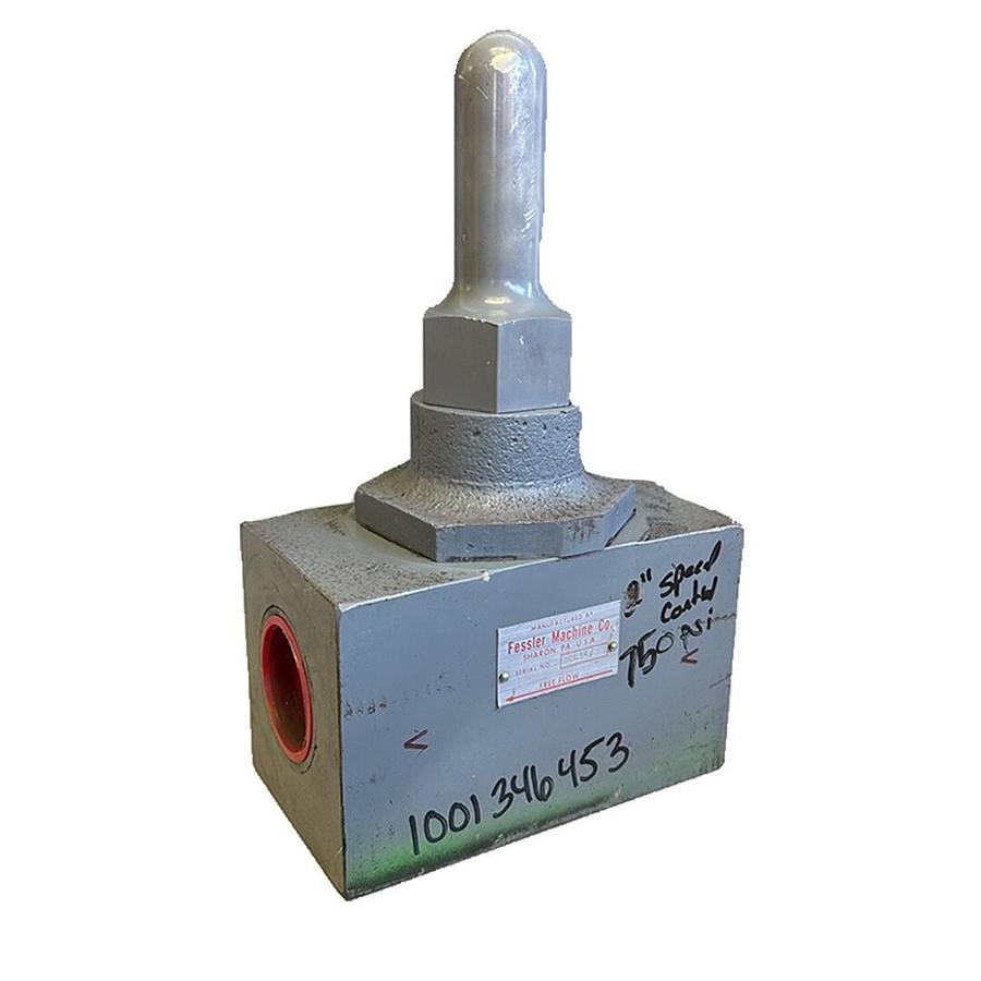 Used NEW FESSLER MACHINE CO 2'' HYDRAULIC SPEED CONTROL VALVE 750PSI
