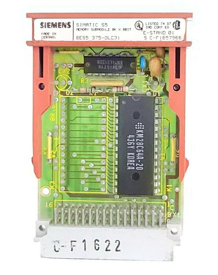 Used SIEMENS 6ES5-375-0LC31 MEMORY SUBMODULE S5 375 8K X 8BIT 6ES53750LC31
