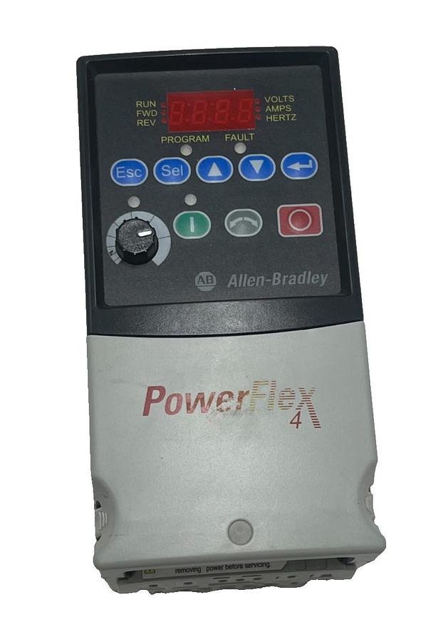Used ALLEN-BRADLEY 22A-D1P4N104 PowerFlex 4 AC Drive 0.5HP 480V Ser A FRN 6.01