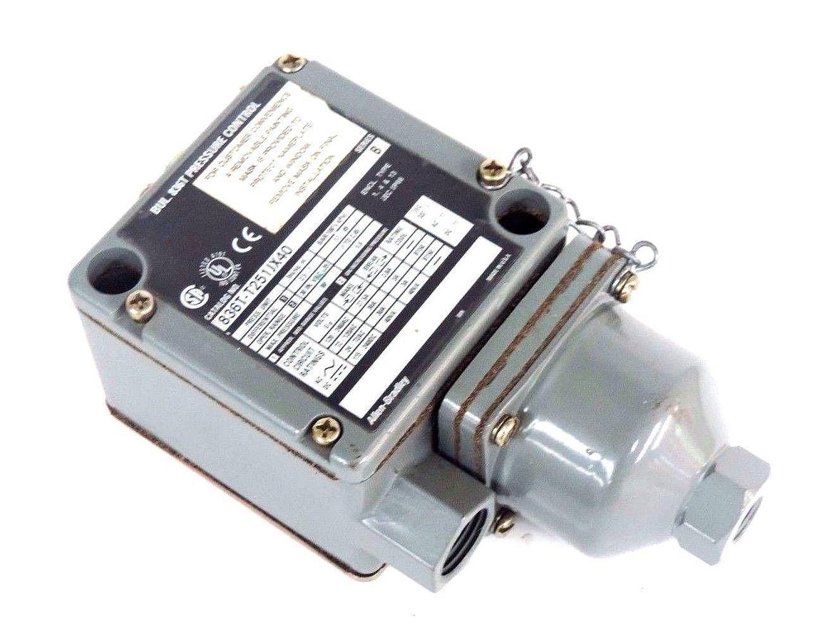 Used ALLEN BRADLEY 836T-T251JX40 SER. B PRESSURE SWITCH 836TT251JX40