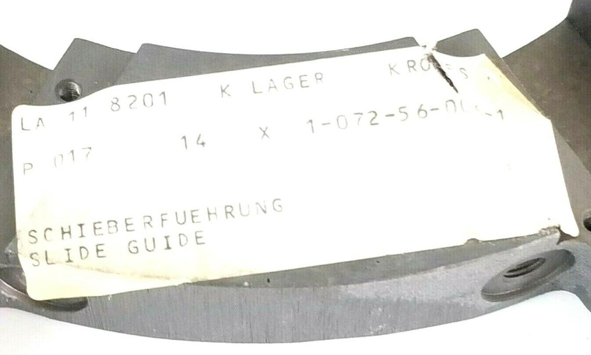 Used KRONES 1-072-56-006-1 SLIDE GUIDE 1072560061