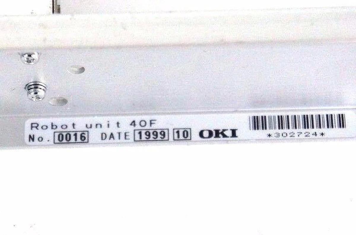 Used OKI ROBOT UNIT REAR 40F NO. 0016 DATE 1999 10 W/ PM20L-020-0KB4 MOTOR