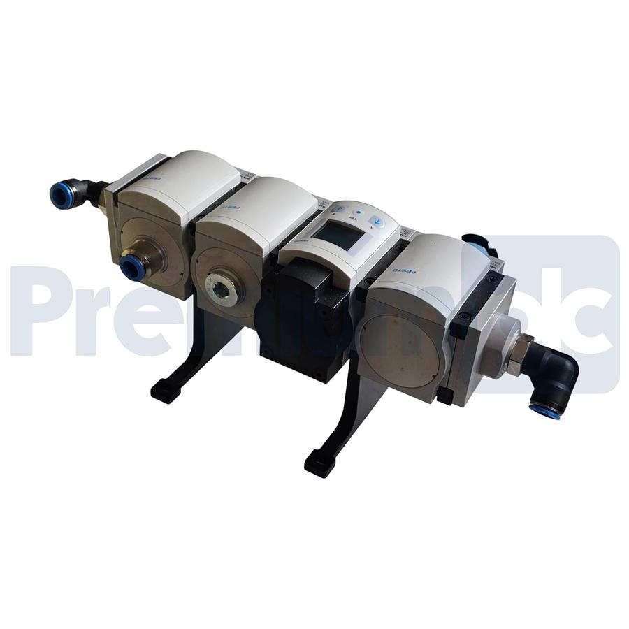 Used Festo SFAM-62-5000L-M-2SV-M12 | 564940 Flow Sensor w/MS6-FRM-1/2 Filter & 529853